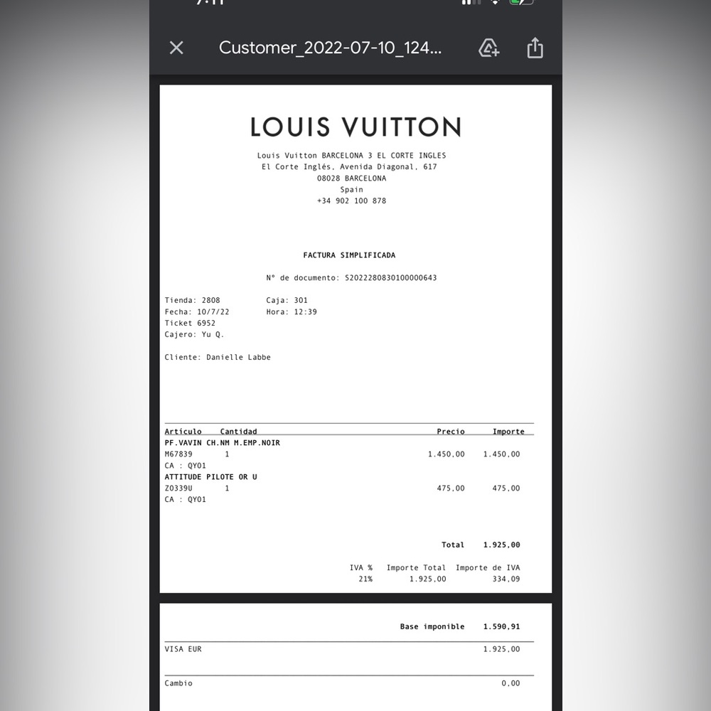 Louis Vuitton Vavin Chain Wallet - Picture 8 of 8